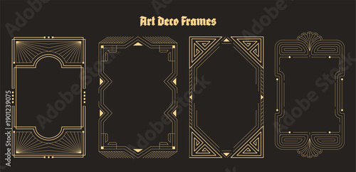 Art Deco decorative frames. Vector.
