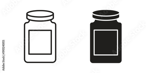 Jar icon for mobile concept and web apps, editable stroke