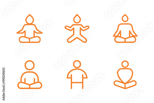yoga icons set