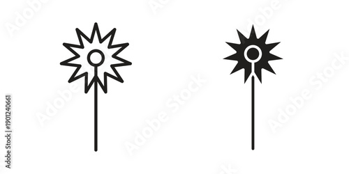 Laser beam icon for mobile concept and web apps, editable stroke