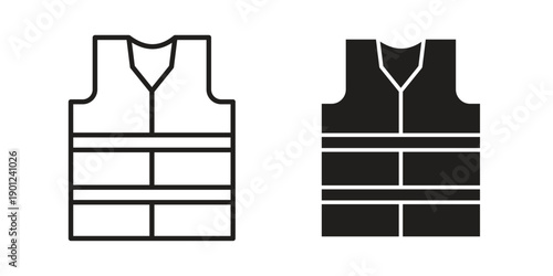 Lifejacket icon for mobile concept and web apps, editable stroke