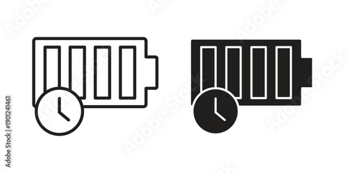 long battery life icon for mobile concept and web apps, editable stroke
