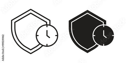 Long term icon for mobile concept and web apps, editable stroke