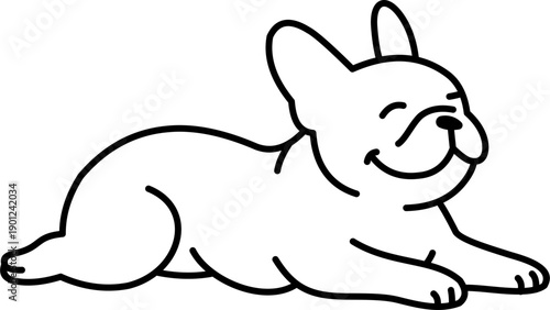 illustration of a puppy lying down