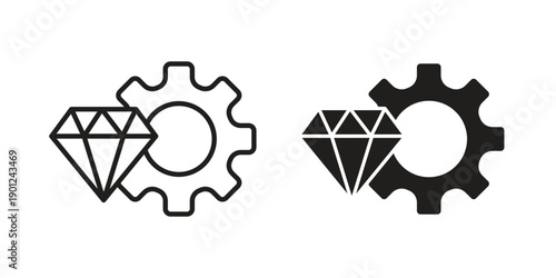 Operational excellence icon for mobile concept and web apps, editable stroke