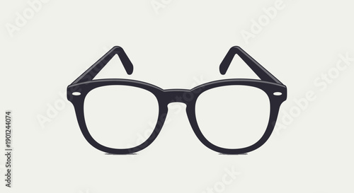 glasses on white background