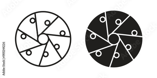 Perpetual motion icon for mobile concept and web apps, editable stroke