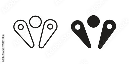 Pinball icon for mobile concept and web apps, editable stroke