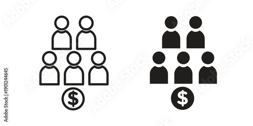 Ponzi scheme icon for mobile concept and web apps, editable stroke