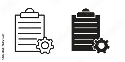Project management icon for mobile concept and web apps, editable stroke