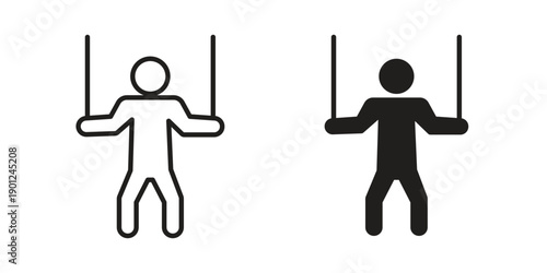 Puppet icon for mobile concept and web apps, editable stroke