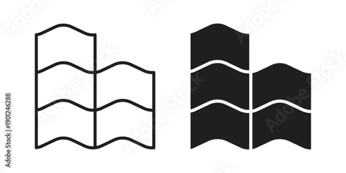 Roof tile icon for mobile concept and web apps, editable stroke
