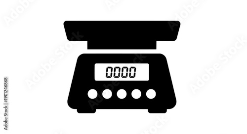 Scale icon of a digital kitchen weighing device