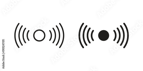 Sensor icon for mobile concept and web apps, editable stroke