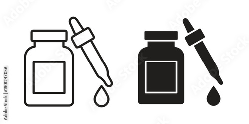 Serum icon for mobile concept and web apps, editable stroke