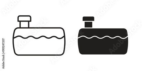 Sewerage tank icon for mobile concept and web apps, editable stroke