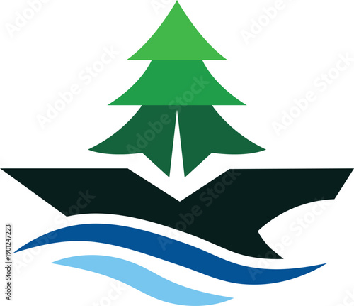 Forest and Tree Plant Logo