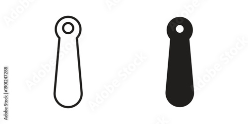 Shoehorn icon for mobile concept and web apps, editable stroke