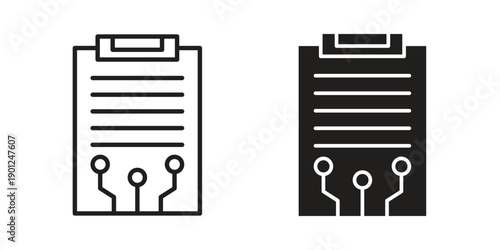 Smart contract icon for mobile concept and web apps, editable stroke