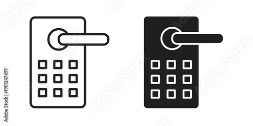 Smart lock icon for mobile concept and web apps, editable stroke