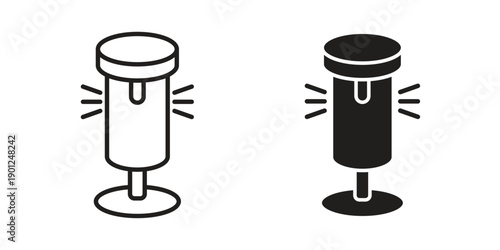 Solar Garden Light lamp icon for mobile concept and web apps, editable stroke