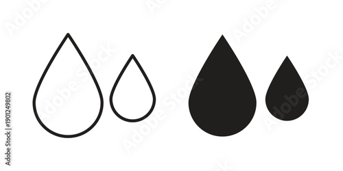 Tear drop icon for mobile concept and web apps, editable stroke