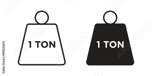 Tonne icon for mobile concept and web apps, editable stroke