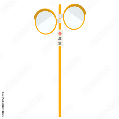 カーブミラーのイラスト