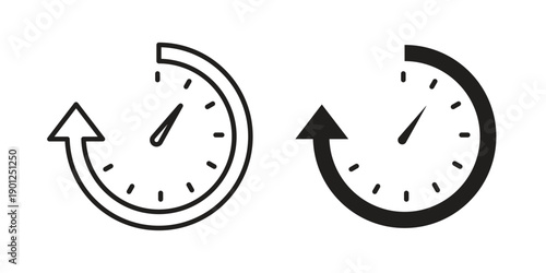 Uptime and downtime icon for mobile concept and web apps, editable stroke