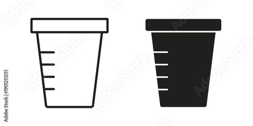 Urine test icon for mobile concept and web apps, editable stroke