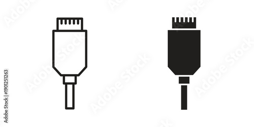 USB type c icon for mobile concept and web apps, editable stroke