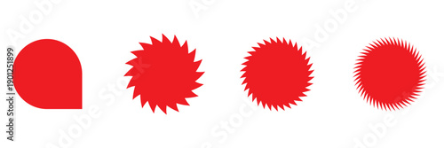 Set of price sticker and sale sticker. Price tag, starburst, quality mark, sunburst badges. Template banner shopping badges. Special offer, discount, sale, shop, black friday. Vector design elements