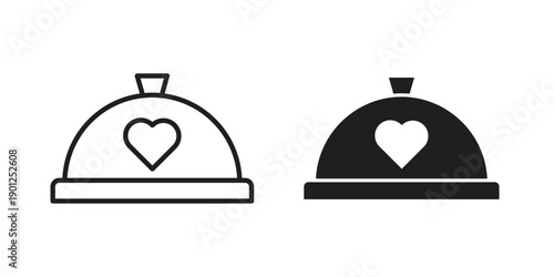 Wedding dinner icon for mobile concept and web apps, editable stroke