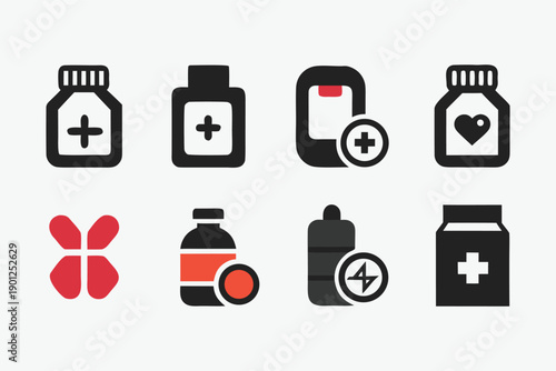 vector set of beer bottles