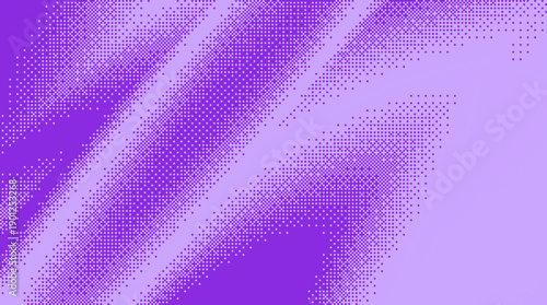 Abstract purple halftone gradient background with diagonal waves. Minimal modern dot texture art
