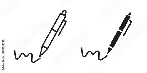 Write icon for mobile concept and web apps, editable stroke
