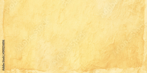 Aged vintage parchment with a grunge old paper texture and stained antique brown surface creates a retro blank design on a rough ancient wood background. horizontal, beige, dirty, sheet, yellow, arts