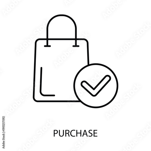 purchase concept line icon. Simple element illustration. purchase concept outline symbol design.