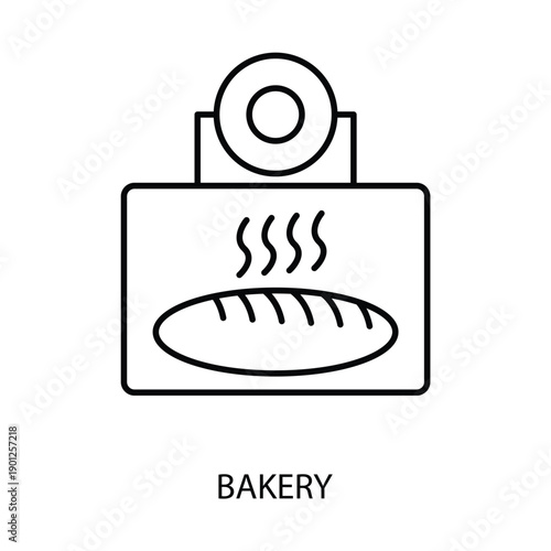 bakery concept line icon. Simple element illustration. bakery concept outline symbol design.