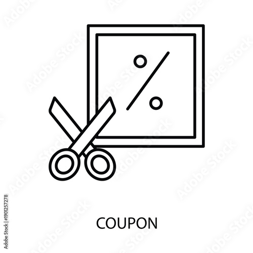coupon concept line icon. Simple element illustration. coupon concept outline symbol design.