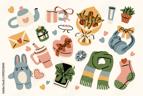 Cute gift ideas clipart collection