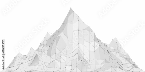 Low poly mountain range a minimalist geometric landscape illustration