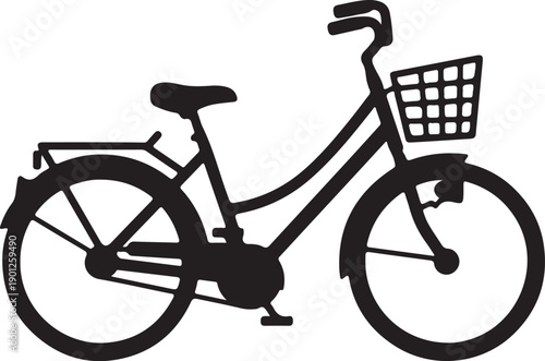 A vintage bicycle with a basket on the front, perfect for a leisurely ride through the park