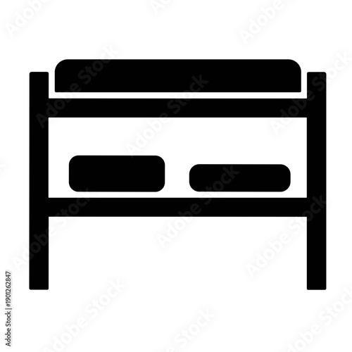 vector illustration furniture icons set bunk bed 