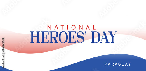 Celebration heroes day in paraguay, for post design, banner, poster background