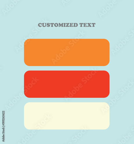colorful text banners set with customizable copy space, vector graphic elements, Editable text