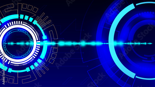 Technology background. Big data concept. Vector illustration. Circuit board, high computer color background. Vector illustration