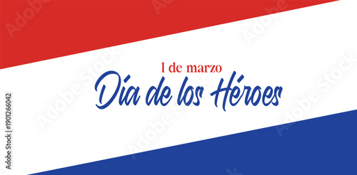 Celebration heroes day in paraguay, for post design, banner, poster background
