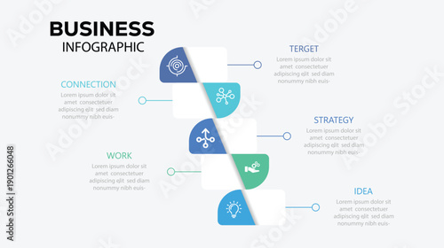 Vector Infographic design business template with icons and 5 options or steps. Can be used for info graphics. Vector illustration. eps 10