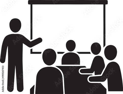 Group of business people in classroom meeting